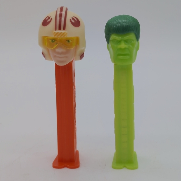 Star Wars and Hulk Pez Dispenser Set - Orange and Green - Picture 2 of 6